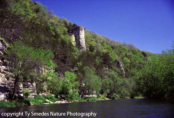 Chimney Rocks along Upper Iowa River