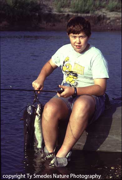 Fishing on the Raccoon River, in Iowa